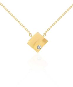 Joyas Nicols Colgantes | Collar Rombo Diamante Oro Amarillo Always