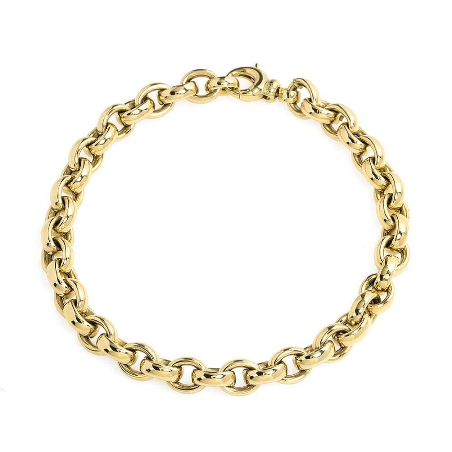 Joyas Nicols Pulseras De Hombre | Pulsera Oro 18Kt Eslabon Oval 8X6