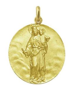 Joyas Nicols Medallas Y Cruces | Medalla Virgen Maria Auxiliadora 18Kt.