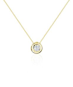 Joyas Nicols Colgantes | Collar Diamante Lady 0.55-1.00Ct Solitario Oro Amarillo