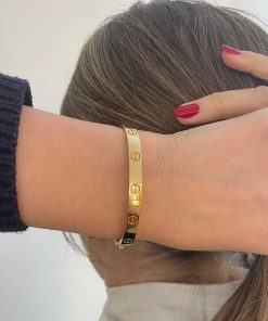 Joyas Nicols Pulseras | Brazalete De Oro Tornillos Armon A 6Mm