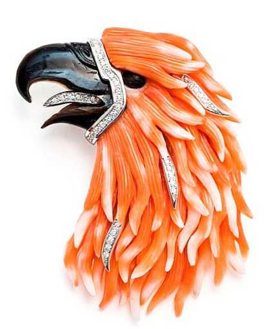 Joyas Nicols Broches | Broche Coral Aguila Real Lady Halc N