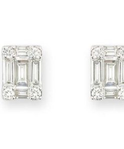 Joyas Nicols | Pendientes Diamantes Minerva 0.40 Dormilonas Square