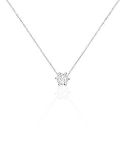 Joyas Nicols Colgantes | Collar Diamante Alexia 0.55-1.00Ct Solitario Oro Blanco