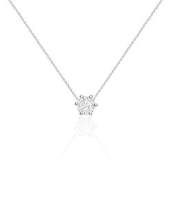 Joyas Nicols Colgantes | Collar Diamante Alexia 0.55-1.00Ct Solitario Oro Blanco