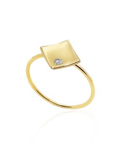 Joyas Nicols | Anillo Rombo Diamante Oro Amarillo Always