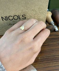 Joyas Nicols | Anillo Coraz N Diamante Oro Amarillo Always