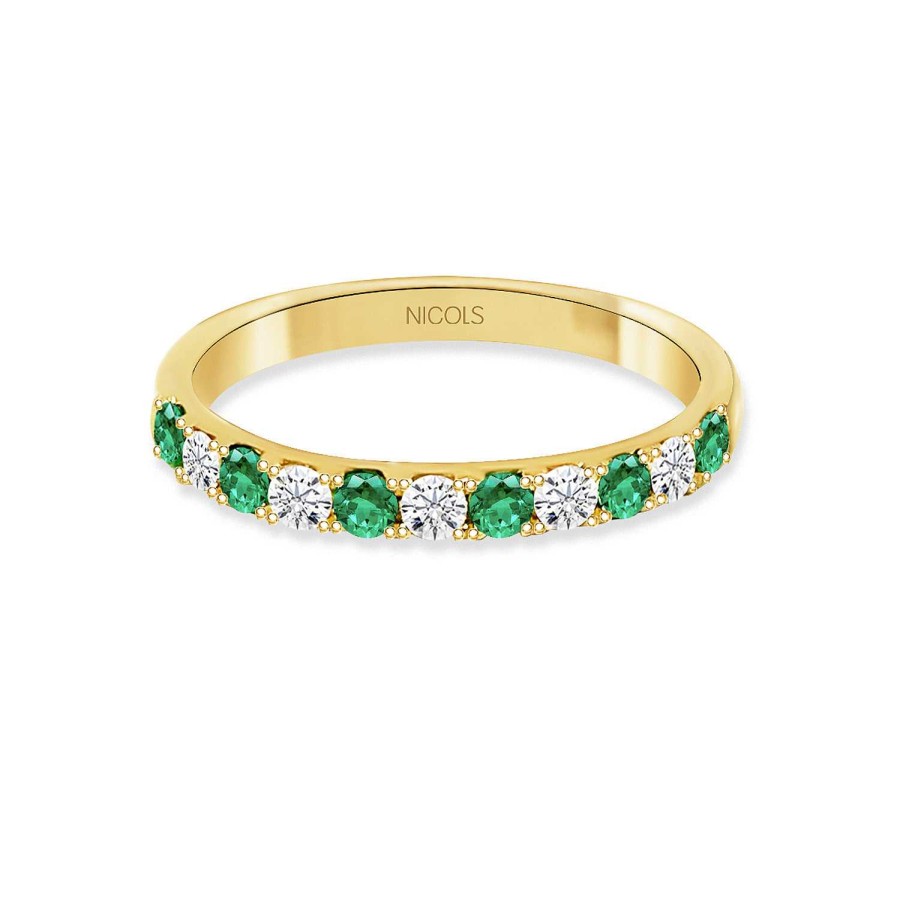 Joyas Nicols | Anillo Diamantes Esmeralda Azalea