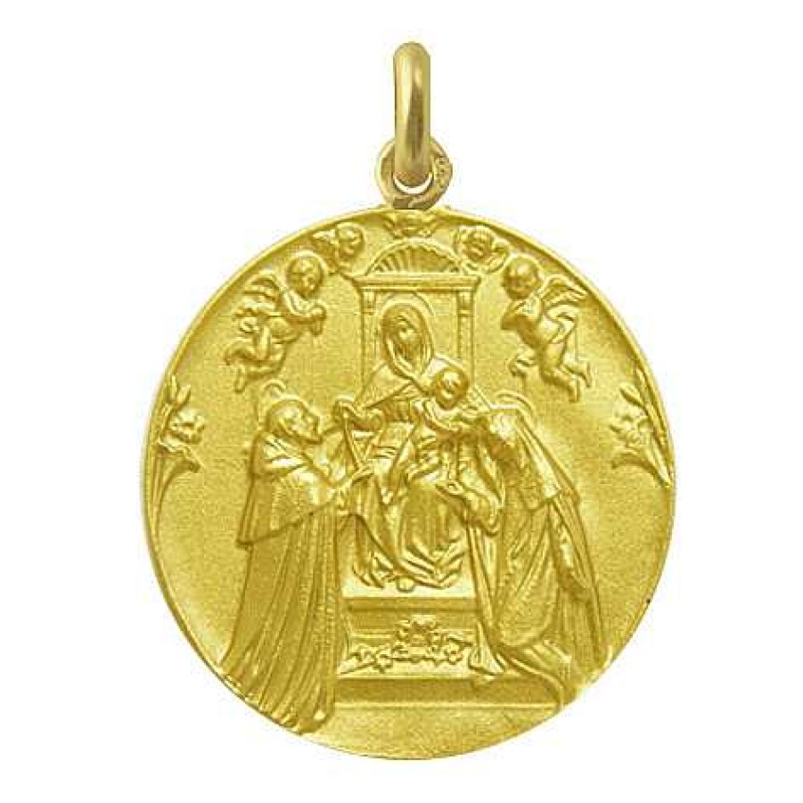 Joyas Nicols Medallas Y Cruces | Medalla Virgen Del Rosario Oro 18Kt