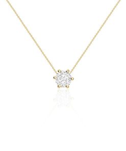 Joyas Nicols Colgantes | Collar Diamante Alexia 0.55-1.00Ct Solitario Oro Amarillo