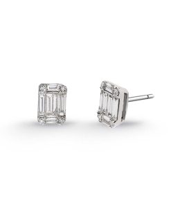 Joyas Nicols | Pendientes Diamantes Minerva 0.40 Dormilonas Square