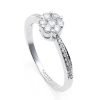 Joyas Nicols Anillos De Compromiso Solitario | Anillo Diamantes Camelia 0.49