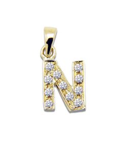 Joyas Nicols Colgantes | Colgante Inicial N Letra Diamantes