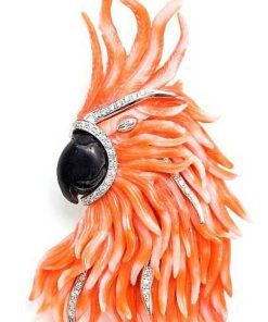 Joyas Nicols Broches | Broche Coral Papagayo Lady Halc N