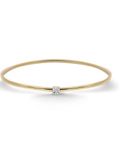 Joyas Nicols Pulseras | Brazalete Tubo Redondo Oro Amarillo Eloise 1 Diamante