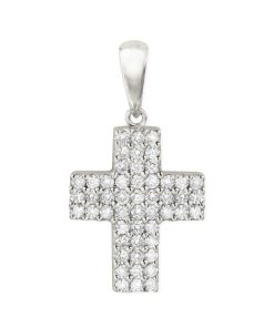 Joyas Nicols Medallas Y Cruces | Cruz Diamantes Triple Catholic Sign