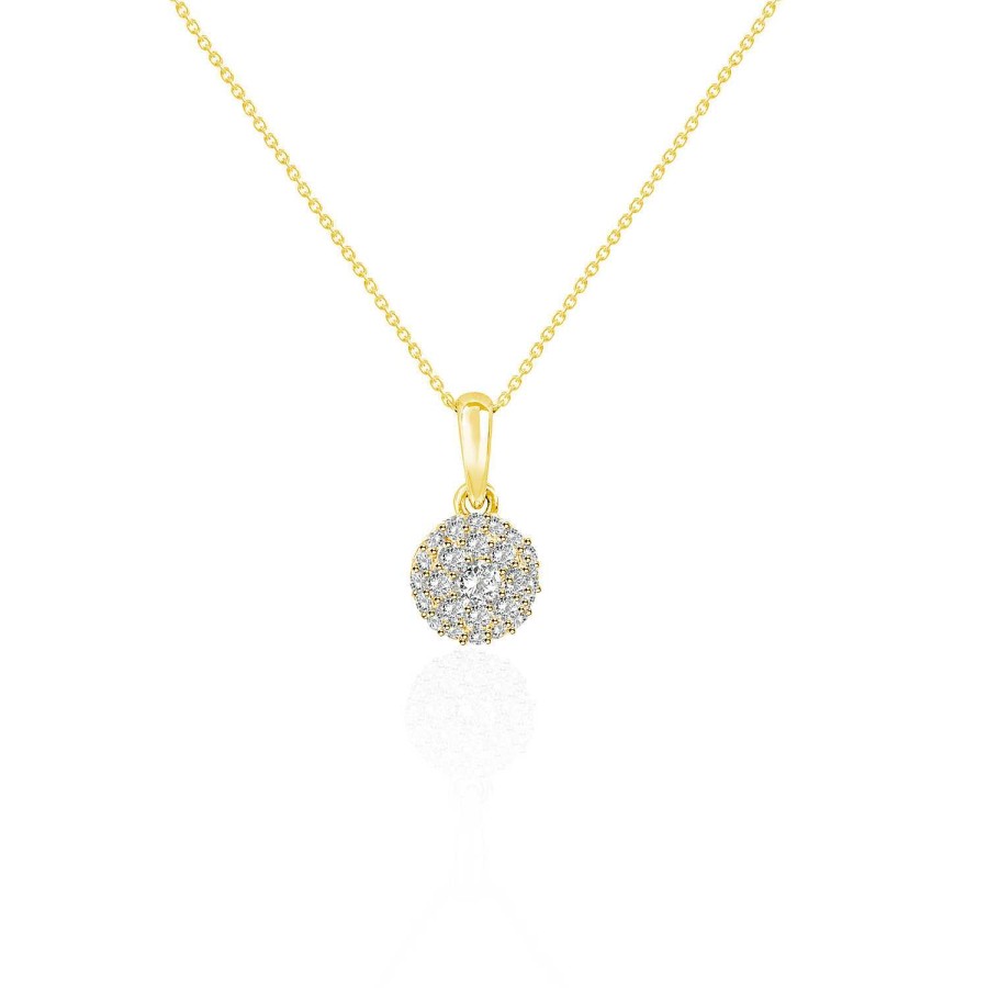 Joyas Nicols Colgantes | Colgante Diamantes Style 0.32 Oro Amarillo Pureza