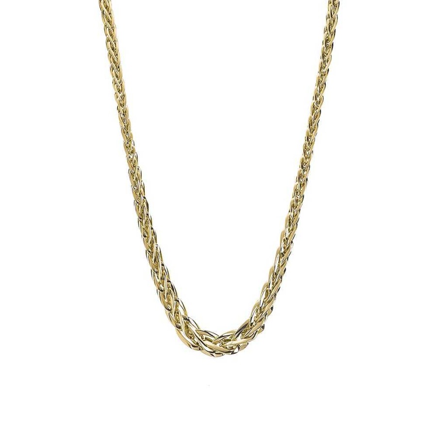 Joyas Nicols Colgantes | Cadena Oro 18Kt Eslabon Trenza 48Cm