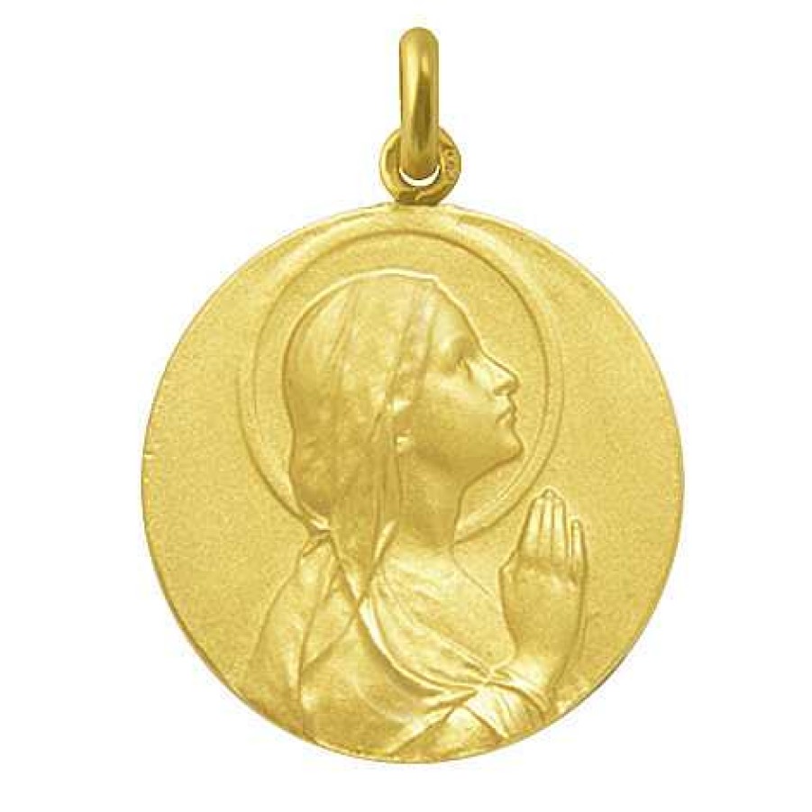 Joyas Nicols Medallas Y Cruces | Medalla Virgen Mar A Rezando Oro 18Kt