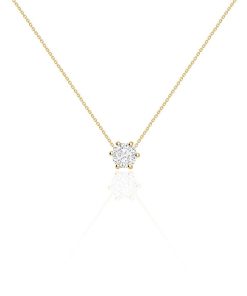 Joyas Nicols Colgantes | Collar Diamante Alexia 0.55-1.00Ct Solitario Oro Amarillo