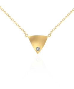 Joyas Nicols Colgantes | Collar Tri Ngulo Diamante Oro Amarillo Always