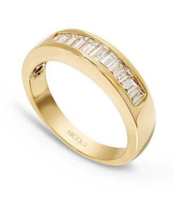 Joyas Nicols Alianza De Boda Diamantes | Anillo Alianza Abelia 0.70 Oro Amarillo