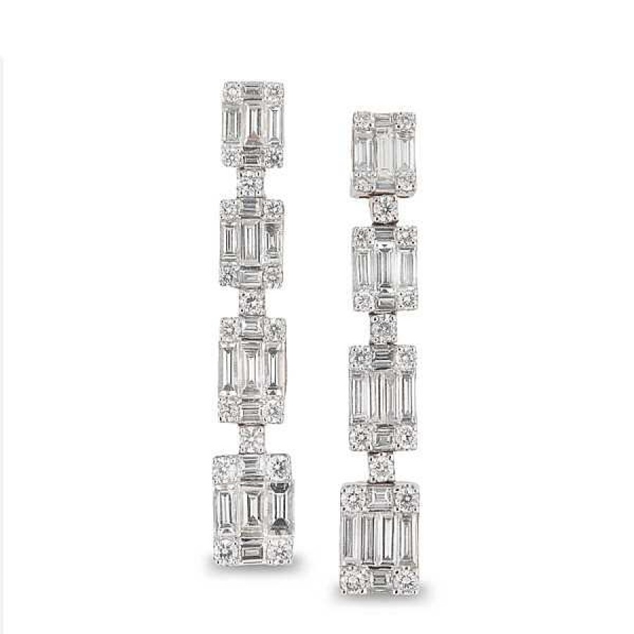 Joyas Nicols | Pendientes Diamantes Minerva 1.22 Largo