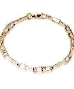 Joyas Nicols Pulseras | Pulsera Oro 18Kt Eslabon Barra 18Cm