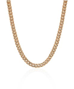 Joyas Nicols Colgantes | Cadena Cubana 40Cm Oro Rosa Maciza 18Kt