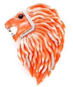 Joyas Nicols Broches | Broche Coral Red Lion King