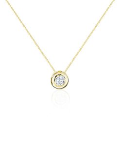 Joyas Nicols Colgantes | Collar Diamante Lady 0.55-1.00Ct Solitario Oro Amarillo