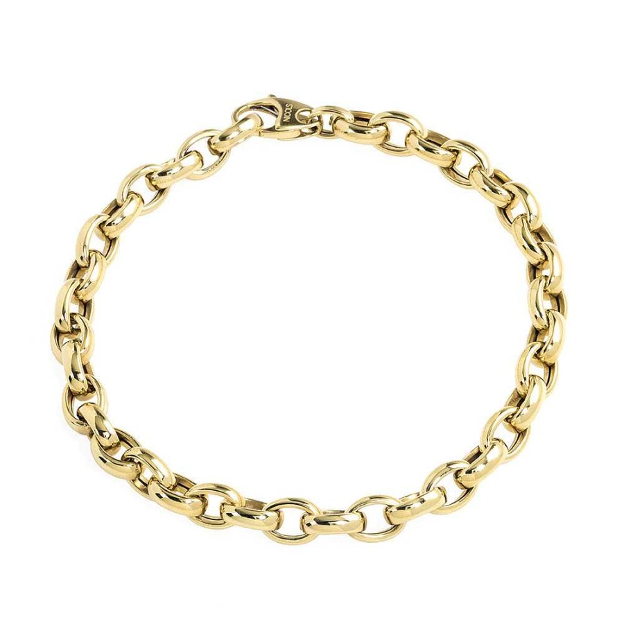 Joyas Nicols Pulseras De Hombre | Pulsera Oro 18Kt Eslabon Oval 9X6