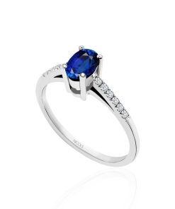 Joyas Nicols Anillos Compromiso Aniversario | Anillo Zafiro Azul Lola 1.20Ct