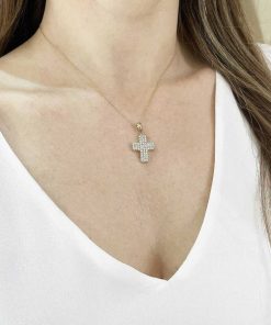 Joyas Nicols Medallas Y Cruces | Cruz Diamantes Triple Catholic Sign