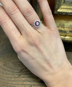 Joyas Nicols Anillos De Compromiso Rojo | Anillo Ojo De Perdiz Rubi