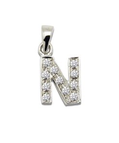 Joyas Nicols Colgantes | Colgante Inicial N Letra Diamantes