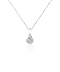 Joyas Nicols Colgantes | Colgante Diamantes Style 0.10 Oro Blanco