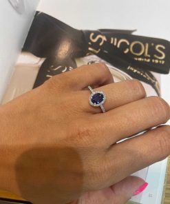 Joyas Nicols Anillos Compromiso Aniversario | Anillo Zafiro Dalia Sunset 1.20Ct