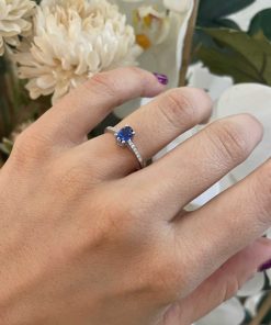 Joyas Nicols Anillos Compromiso Aniversario | Anillo Zafiro Azul Lola 1.20Ct