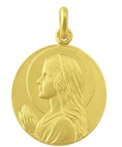 Joyas Nicols Medallas Y Cruces | Medalla Virgen Mar A Ni A Oro 18Kt