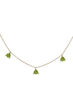 Joyas Nicols Colgantes | Collar Colgantes Piedras Peridoto Verde Trillon