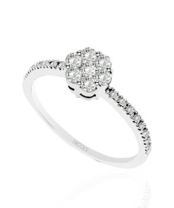 Joyas Nicols Anillos De Compromiso Solitario | Anillo Diamantes Camelia 0.55