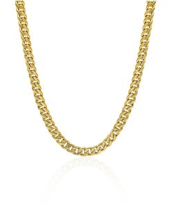 Joyas Nicols Colgantes | Cadena Cubana 40Cm Oro Amarillo Maciza 18Kt