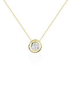 Joyas Nicols Colgantes | Collar Diamante Lady 0.55-1.00Ct Solitario Oro Amarillo