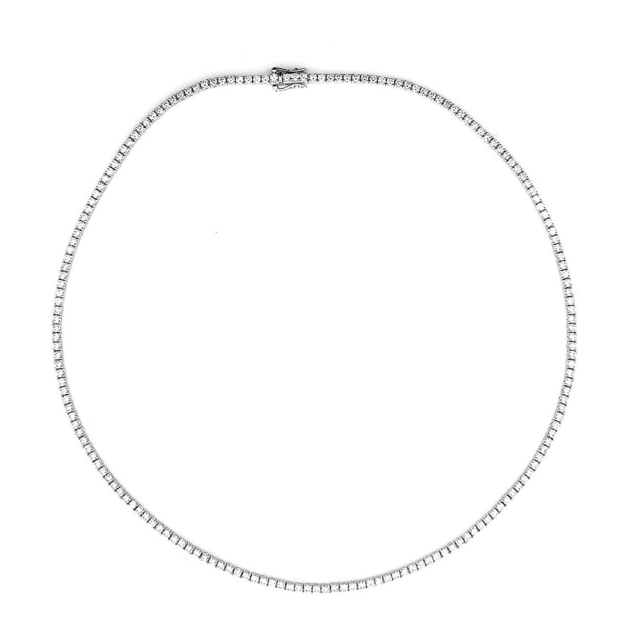 Joyas Nicols Colgantes | Collar Diamantes Riviere 7Ct 43Cm Jackie