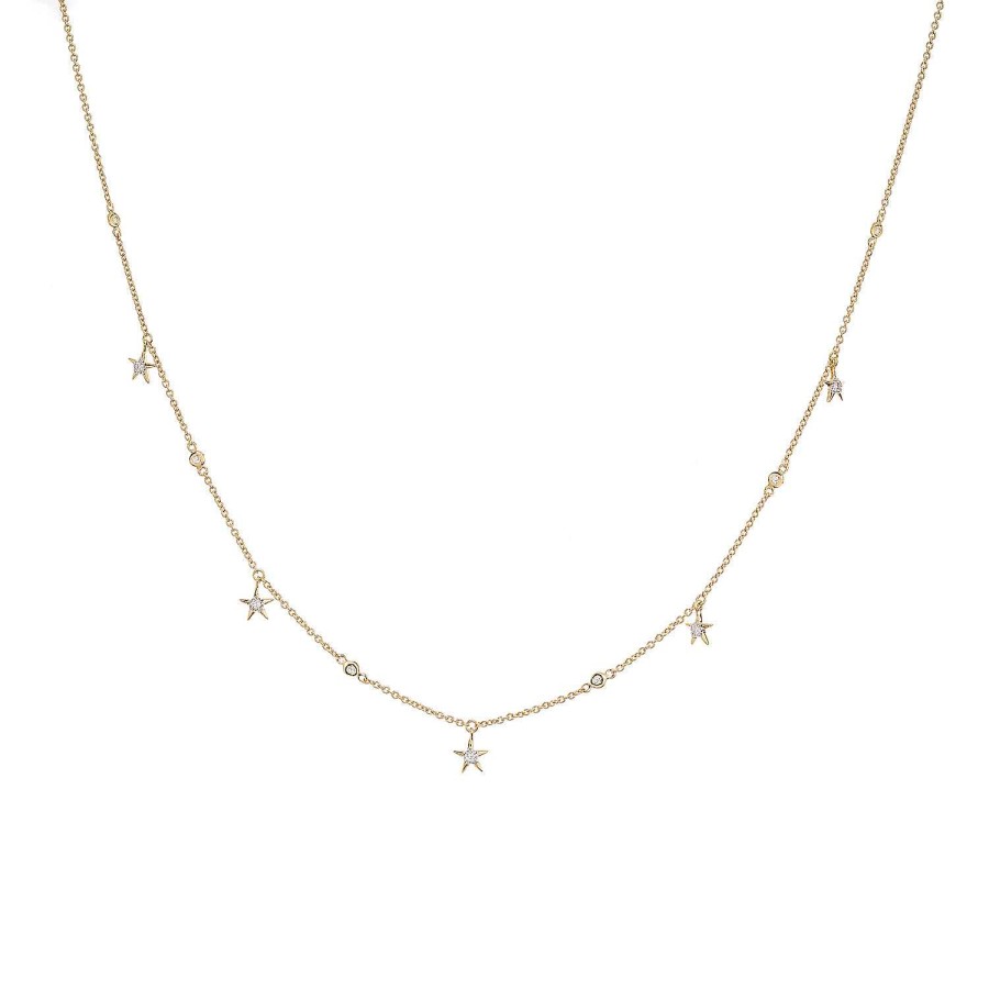 Joyas Nicols Colgantes | Collar Oro Estrellas Celebrity 108