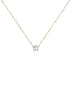 Joyas Nicols Colgantes | Collar Diamante Katherine 0.10-0.50Ct Solitario Oro Amarillo