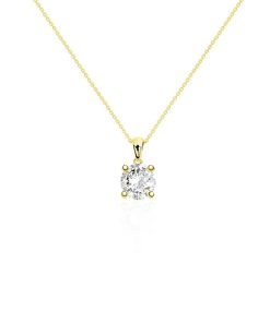 Joyas Nicols Colgantes | Collar Diamante Jackie 0.55-1.00Ct Solitario Oro Amarillo