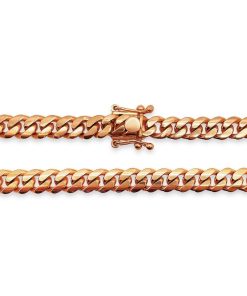 Joyas Nicols Colgantes | Cadena Cubana 60Cm Oro Rosa Maciza 18Kt