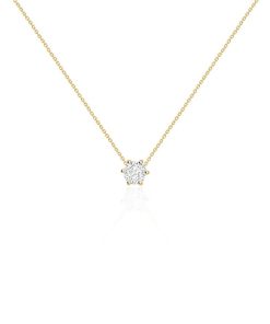 Joyas Nicols Colgantes | Collar Diamante Alexia 0.10-0.50Ct Solitario Oro Amarillo